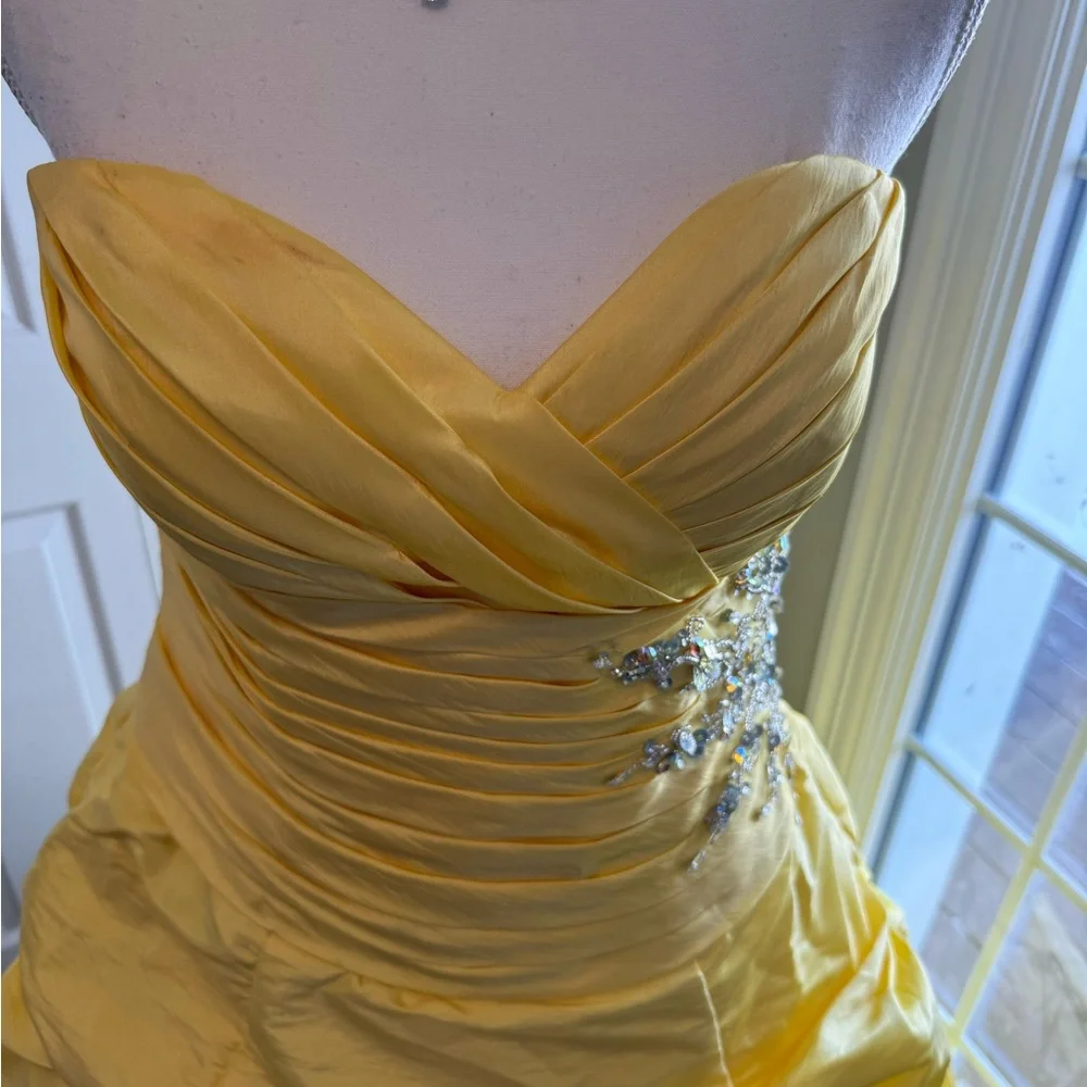 Mori Lee Vibrant Yellow Dress - Picture 4 of 15
